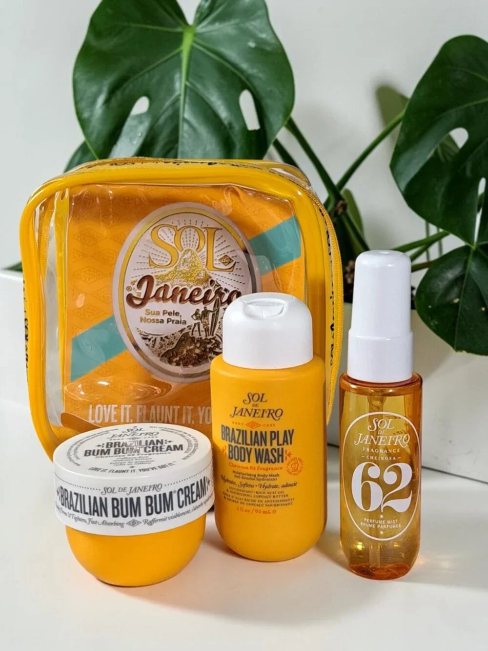 SOL DE JANEIRO Jet Set Bom Dia Bright Shower Gel Cream Mist Cheirosa 62 Kit NEW